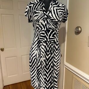 Black and White Zebra Print Dress
